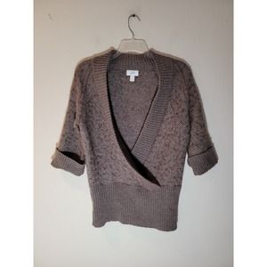 Loft Ann Taylor Women's Brown Wool Alpaca Blend Sweater Size XL